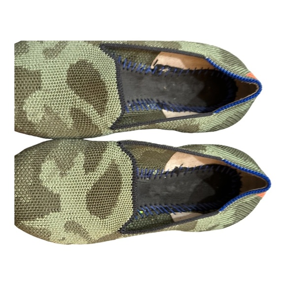 Rothys The Kids Loafer Classic Olive Camo Slip On Flats Shoes Size 12 - Picture 6 of 6